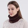 Fine-grain winter scarf, solid color pullover, velvet neck cover, women's outdoor skiing, thickened warm mask, neck protection.