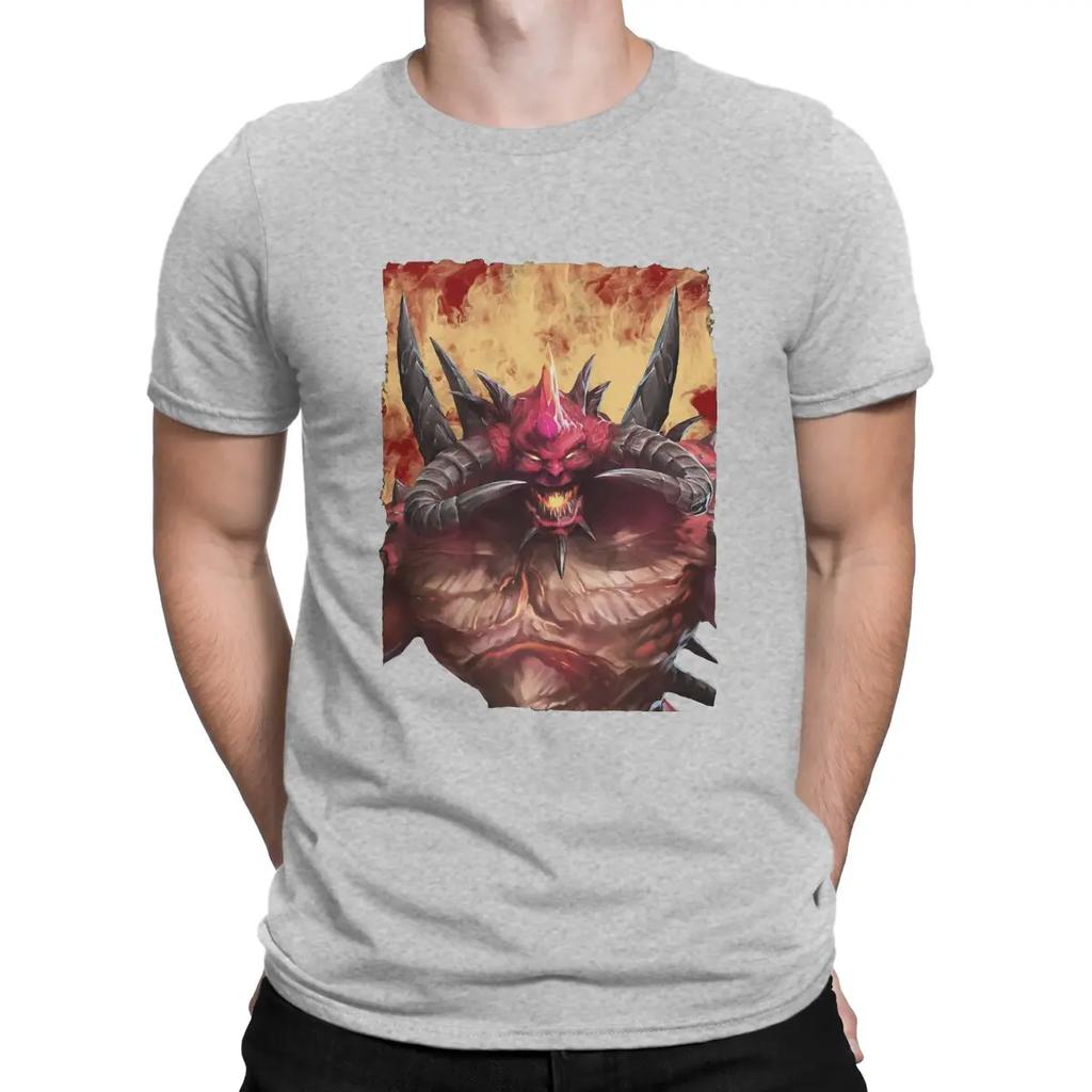 Men's Afraid T Shirt D-Diablo Pure Cotton Clothes Funny Short Sleeve Crew Neck Tees T-Shirt
