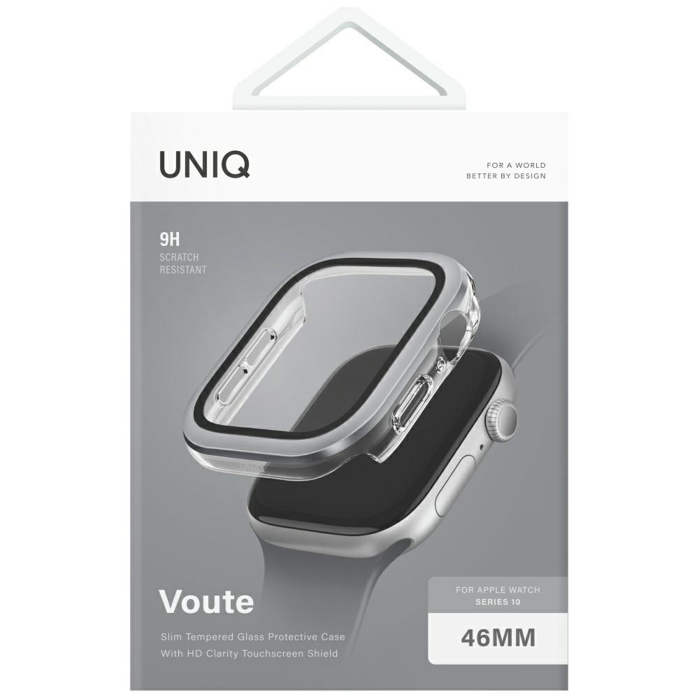 Etui do Apple Watch Series 10 UNIQ Szkło hartowane Srebrny