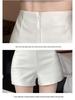 Women's Summer White High Waist A-Line Shorts: Slim, Tight-Fit, Anti-Exposure, Perfect for Small Sizes