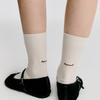 DEPOUND Cursive Logo Socks - Ivory