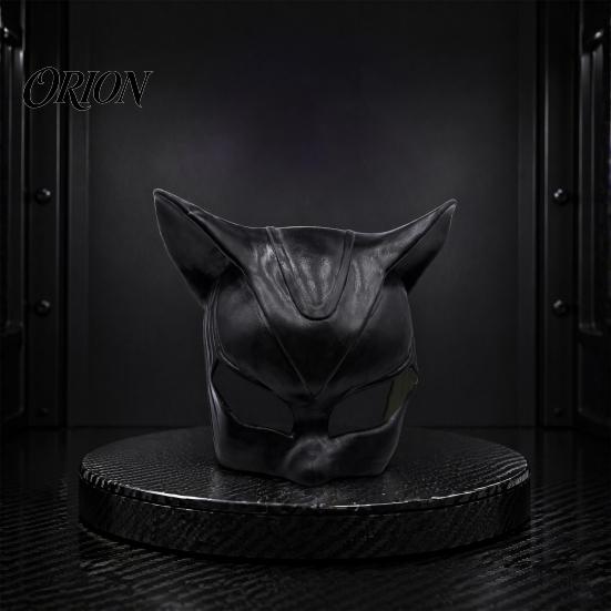 Cool Black Costume Mask Halloween Catw Woman Mask, Cat Eye Soft Latex Leather Accessory for Masquerade Superhero Cosplay Party Glossy