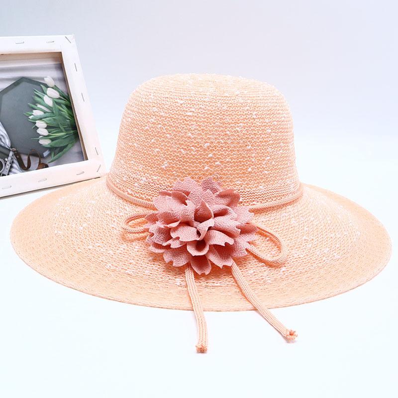 Straw Straw Hat Women's Big Eaves Beach Hat Summer Shading Sun Hat Outdoor Travel Seaside Spring and Autumn Versatile