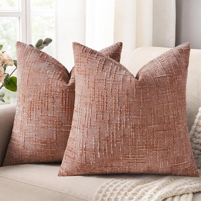 Modern Minimalist Bamboo Chenille Sofa Pillow Cover for Living Room and Bedroom