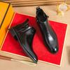 Neuankömmling Leder Chelsea Boots Herren High Top Schuhe Reißverschluss Herren Stiefeletten Lässig Slipper Herren Business Stiefeletten Botas