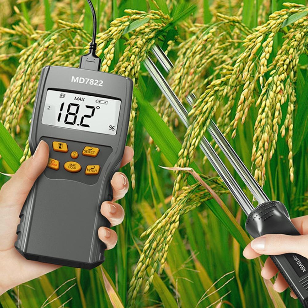 Portable Moisture Meter for Grain with Temperature Range 10 To 60 Degrees Celsius and Humidity 0 To 70 Percent