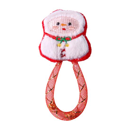 Durable Interactive Cat Toys Christmas Catnip Toy for Indoor Cats, Stuffed Chew with Mesh Stocking Stuffers Tube, Flexible Tube Bell Kittens