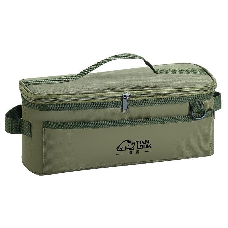 Portable Multifunctional Camping Tableware Storage Bag, Outdoor Picnic Cookware Bowl Chopstick Organizer For Travel Camping Trip