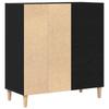 Vinyl Record Cabinet Black Oak Effect 84.5 x 38 x 89 cm