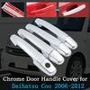 Chrome Car Door Handle Cover for Daihatsu Coo Materia 2006~2012 Exterior Covering Trim Set Accessories 2007 2008 2009 2010 2011