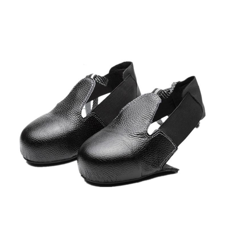 Pánské odolné kožené návleky s ocelovou špičkou pro bezpečnost a ochranu