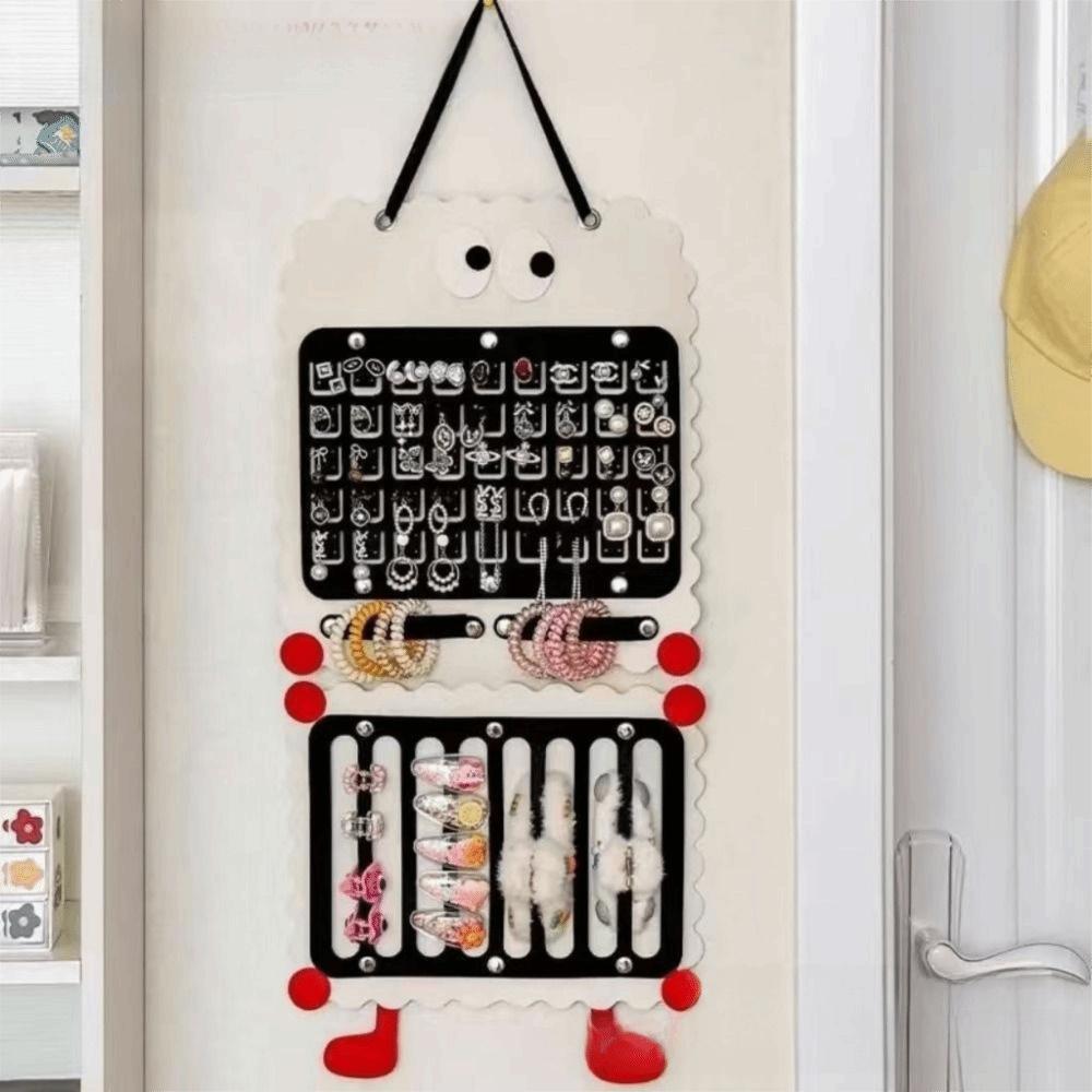 Wall-mounted Felt Hair Clip Storage Bag Detachable Hair Accessory Organizer  Ear Studs