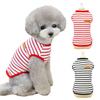 Cute Spring Summer Puppy Sleeveless Vest Striped Soft Small Dogs Pullovers Cotton Casual Kitten T-shirts Cat