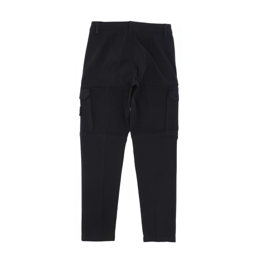 Stone Island Solid Color Casual Mid-Rise Straight Leg Kids Pants Kids bottoms Black 771630214-V0029