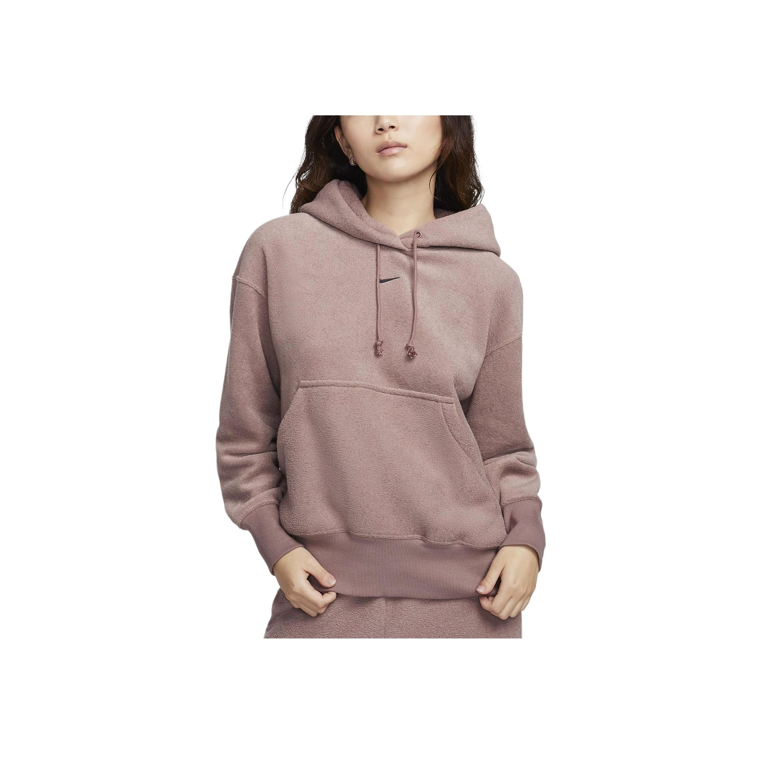 

Nike Однотонная толстовка с капюшоном и кулиской, повседневная, женские топы, дымчато-фиолетовый, красный FN3626-208 M