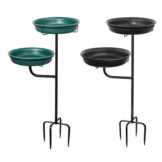 Bird Feeder And Bath Bird Feeder with Four-Prong Stake Outdoor Bird