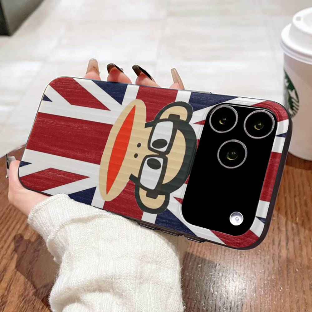 Classic Fashion Logo P-Paul F-Frank For IPhone 16 15 14 13 12 11 17 Pro Max Plus Wave Corrugated Phone Case Anti Drop Cover