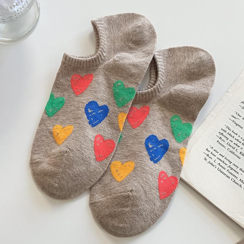 

Весенне-летние носки-следки, женские дышащие короткие носки, которые никогда не выходят из моды, и повседневные и универсальные неглубокие носки 1 pair кофейный