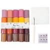 Carpet Embroidery Set With 20 Color Acrylic Yarn Hook Needle Mesh Fabric Beginner Rug Hooking Supplies For Art Craft