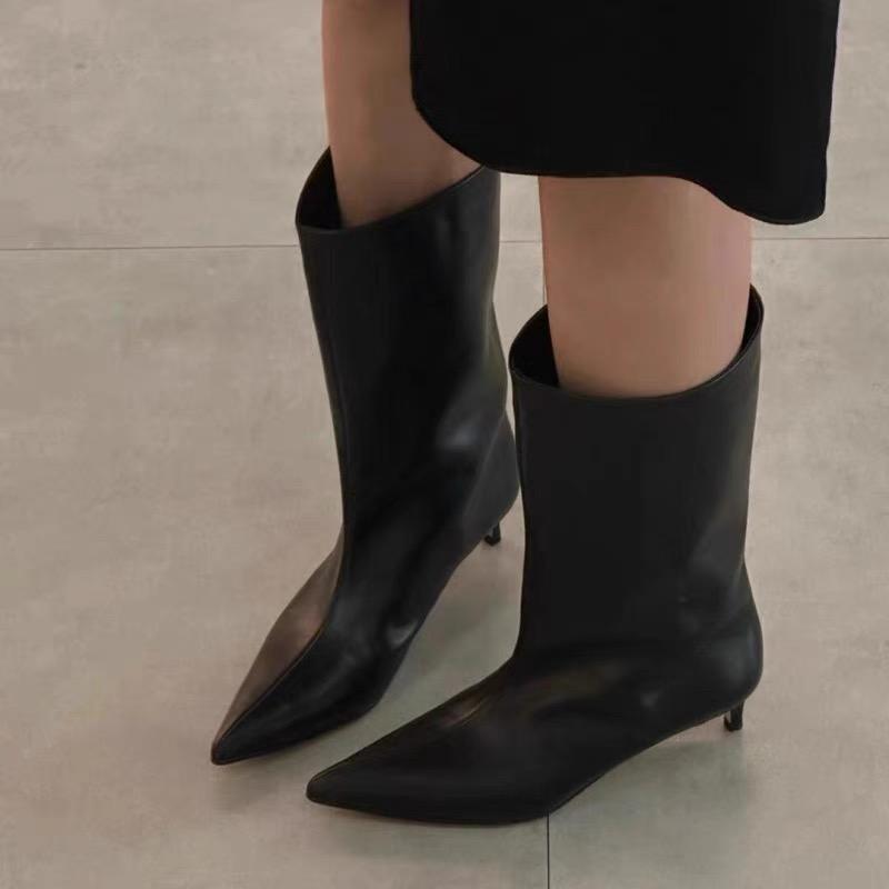 Sexy Designer Women Ankle Boots Pointed Toe Low Heels Party Dress Pumps Winter Autumn Punk Short Boots Women Botas De Mujer