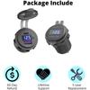 Car Phone Charger Fast Power Charging Block QC3.0 Type-C PD Dual Port Adapter With Digital Display Voltmeter Phone Car Charger