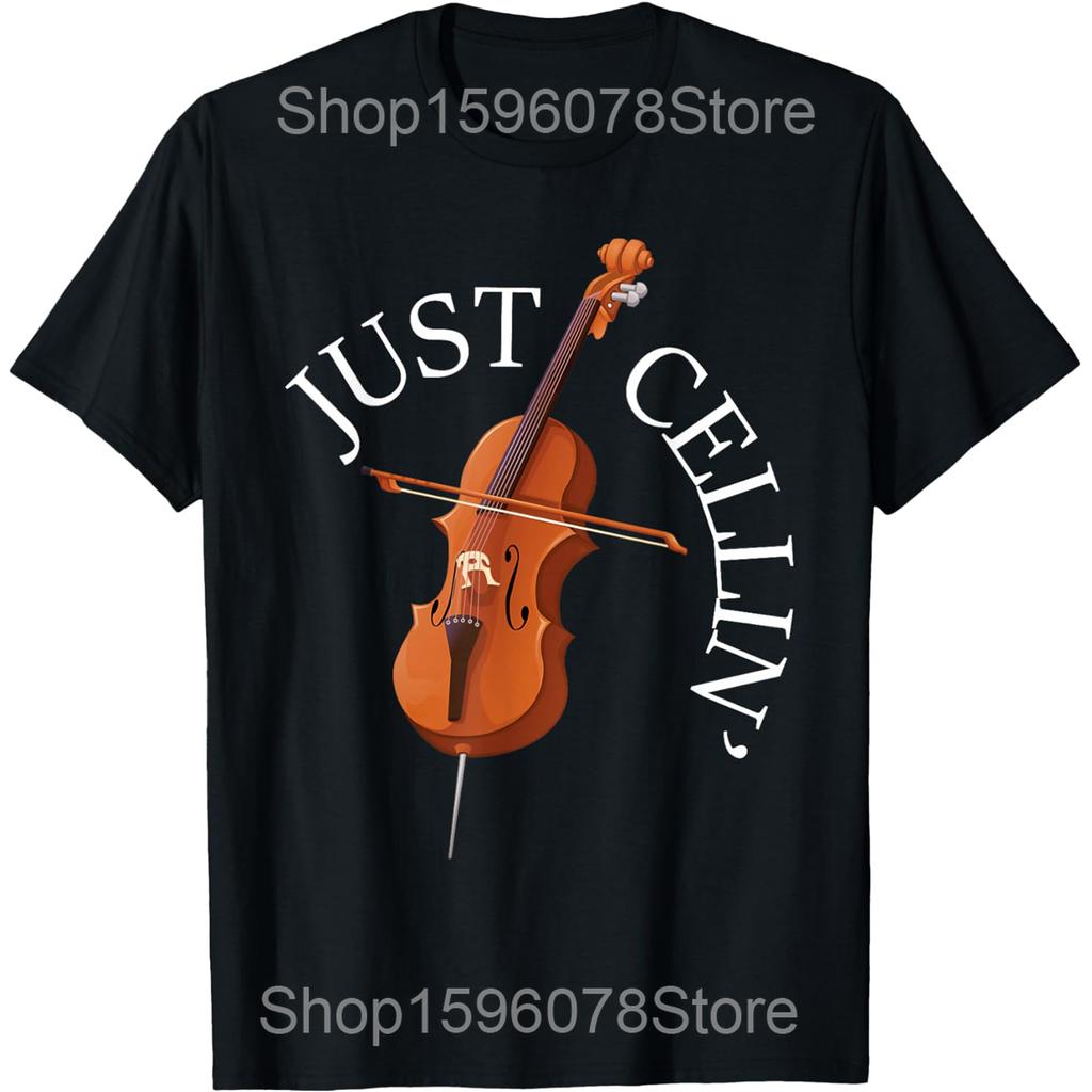 Lustiges Join The Dark Side Cellospieler Cellist T-Shirts Herren Baumwolle Humor Streetwear T-Shirt Kurzarm Unisex Lockere Kleidung