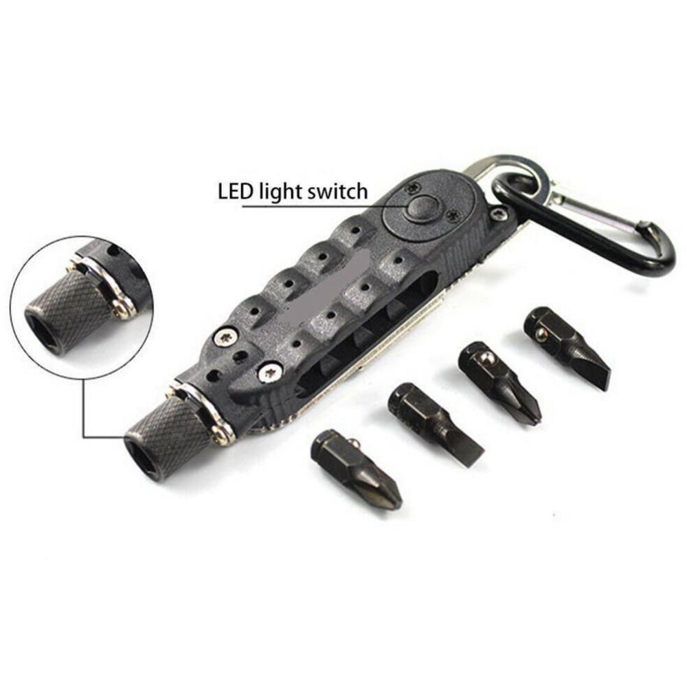 1PC Multifunctional Mini Screwdriver Outdoor EDC Keychain Shape Screwdrivers Portable Steel Repair Tool WBL
