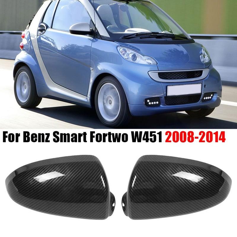 

For Mercedes Benz Smart Fortwo W451 2008-2014 2x Car Sticker Rearview Side Mirror Cover Wing Cap Exterior Case Trim Accessories