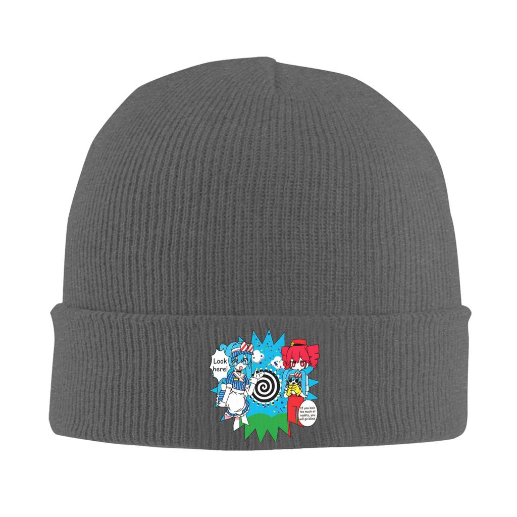 Triple Baka Kasane Teto  Beanie Hats  Bonnet Hats Adult Unisex Y2K Cool Kpop Knitting Hat Winter Custom Warm Caps