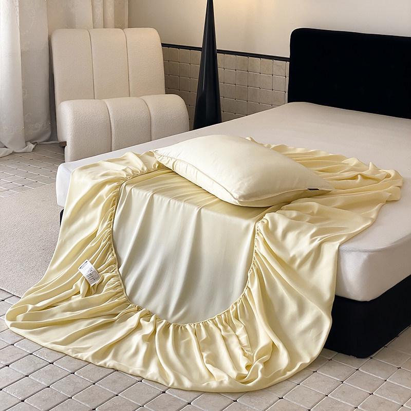 Tencel 360° Elastic Band Cooling Bed Cover for 1.5/1.8m Mattress - Silky Summer Comfort