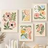 Abstract Flower Market Peony Daisy Leaves Wall Art Canvas Painting Vintage Posters And Prints Picture For Living Room Home Decor