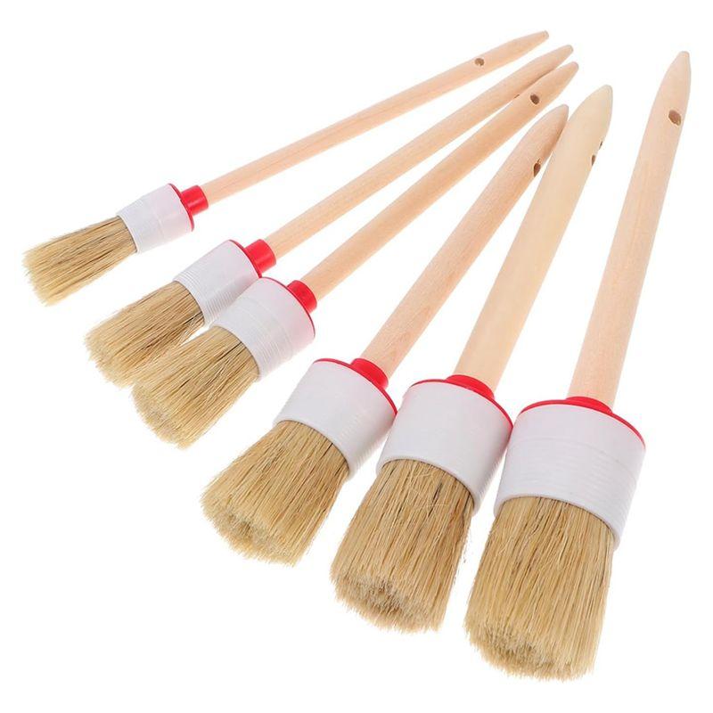 

A60Z6PCS Paint Brush Shower Cleaner Brush Electric Interior Angled Paint For Trim Bristle Brush Electric Cleaning Brushmay