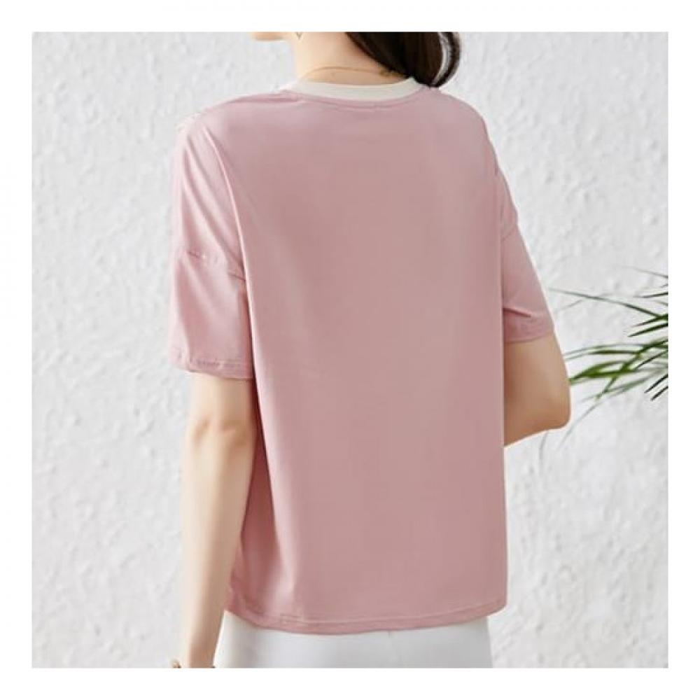 Navava ShorT Sleeve T shirT wiTh Lovely Lace poinTs nT630