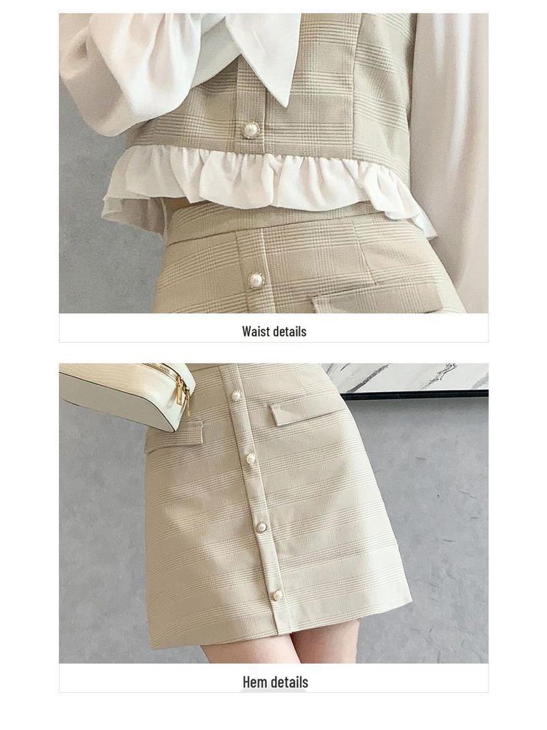 Autumn Women's Chic Goddess Street Style Two-Piece Set