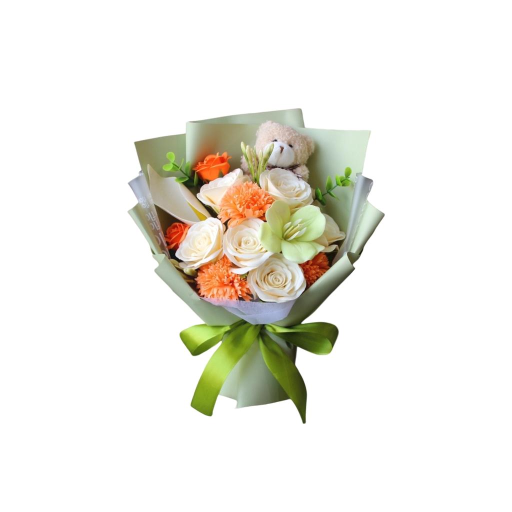 Valentinstagsgeschenke für Ihre Freundin, Neue Rosen-Souvenirs, Realistische Rosen-Seifensträuße