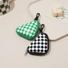 Tide Card Checkerboard Earphone Bag Removable Chain Multi-functional Bag Pendant Change Bag Coin Bag Clothing Accessories