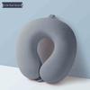 Ice Silk Memory Foam U-Shaped Neck Pillow: Customizable, Slow Rebound, Portable Headrest for Office Naps and Travel