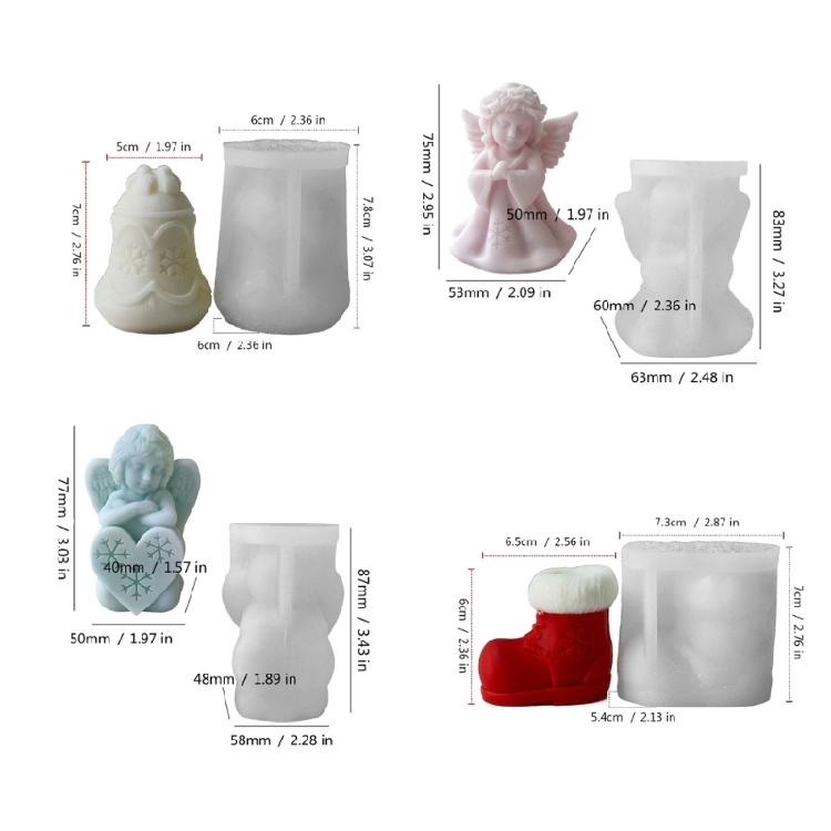 Craft Silicone Moulds Candle Making Molds Christmas Series Soap Crafting Moulds Resin Project Moulds Silicone Texture