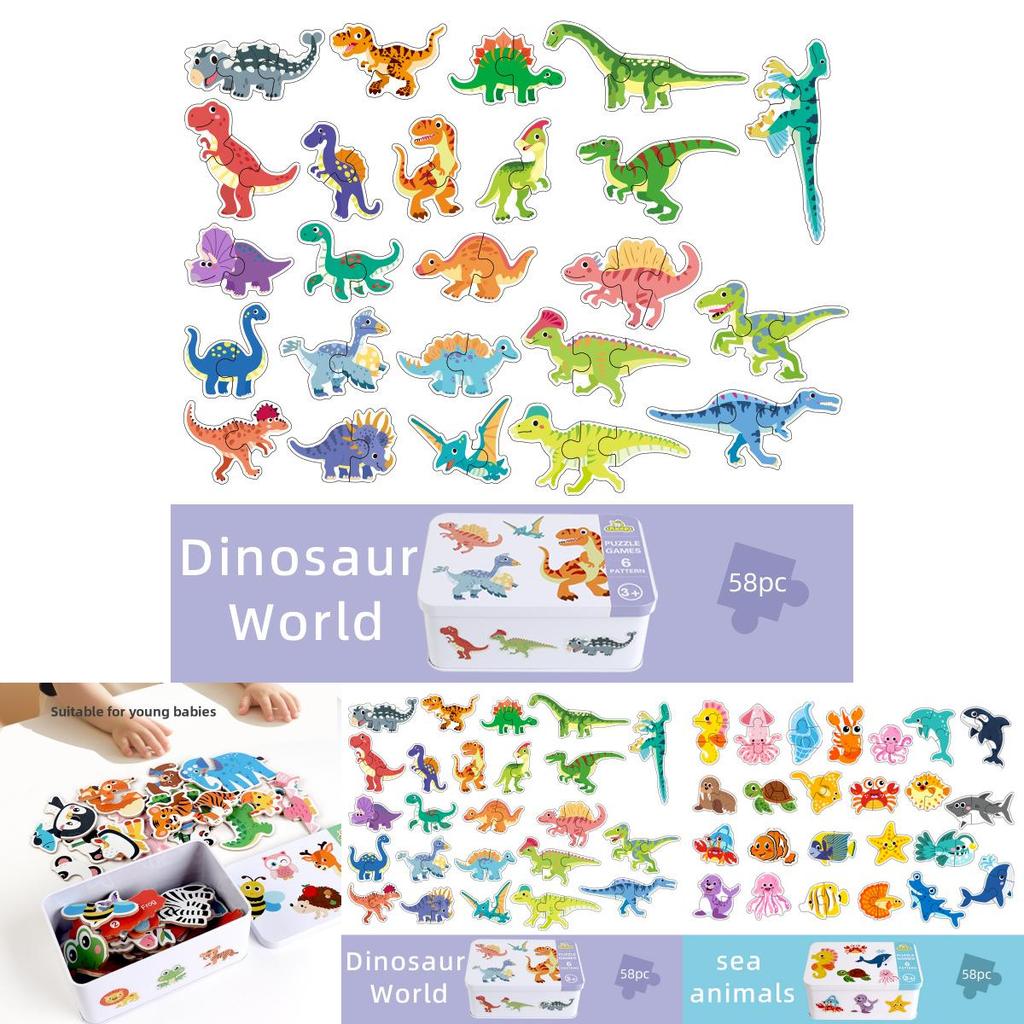 Wooden Infant Sixinone Puzzle With Educational Matching For Early Learning Development