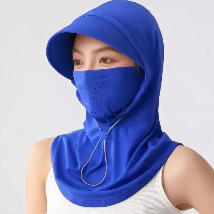 Women's Ice Silk Full Face Mask: UV Protection, Breathable, Ideal for Summer Driving and Cycling