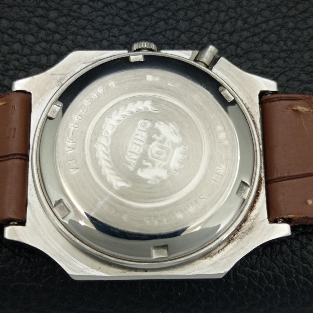 AUTOMATIC 46941 VINTAGE ORIENT CRYSTAL JAPAN MENS ORIGINAL DIAL WATCH a704957-1