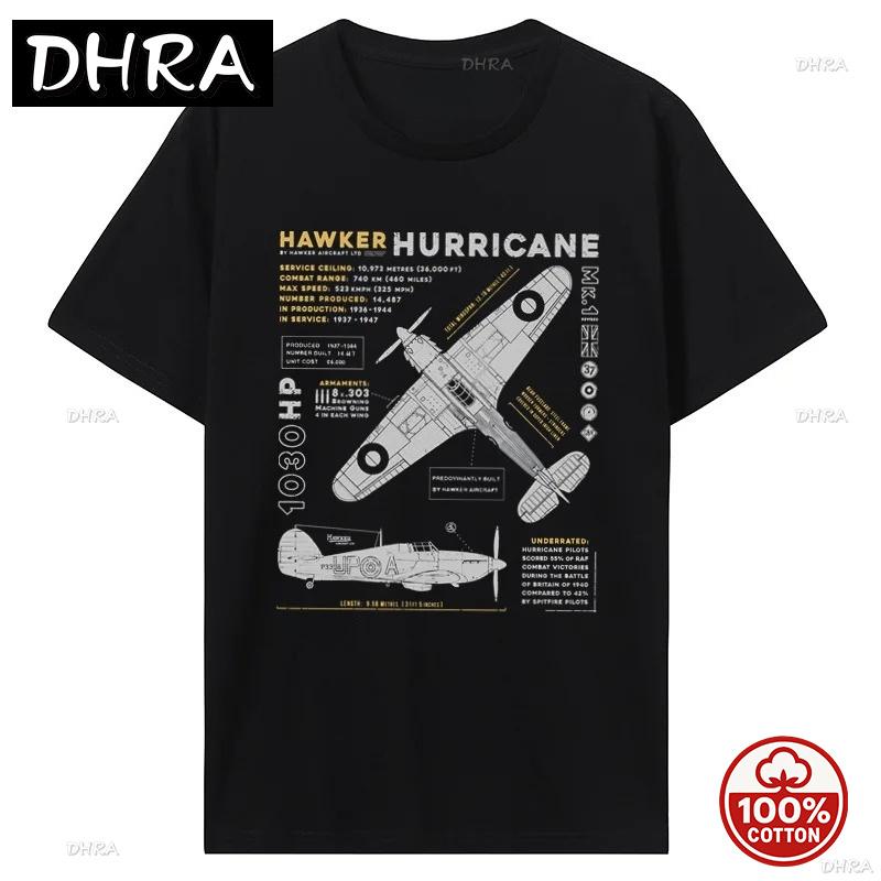 Camiseta P51 Mustang Aviación Norteamericana Avión de Combate Vintage Unisex Camiseta de Manga Corta Casual 100% Algodón Camisetas Holgadas Ropa Urbana