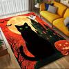 1pc Halloween Cat Themed Rug for Home Decor, Non-slip Office Carpet, Chair Mat, Outdoor Mat, Christmas and Halloween Gifts-0731088