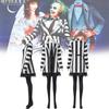Beetlejuice 2 Cosplay Costume For Women Featuring Striking Black Polyester Blend Fabric