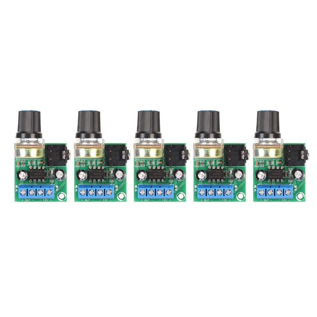 5PCS LM386 Power Amplifier Board Mini 0.5W to 10W Speaker DC 3V to 12V Sound Power Amplifier Module for Speakers
