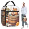 Bath Water Capybara Hot Spring Bubble Insulated Lunch Bag for Kids Cooler Thermal Food Box Tote Portable Lunch Boxes Container