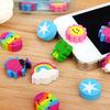 1 Box of Lovely Rubber Eraser Set Stationery Novelty Children Gift Random Color