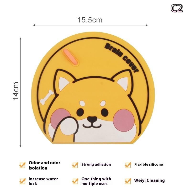Sewer Floor Drain Cover Deodorizer Bathroom Silicone Deodorant Mat Thickening Kitchen Toilet Toilet Insect-Proof Floor Drain Mat