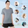 [Rovidorx] T-shirt Ladies Short Sleeve Sports Relaxing Tee Shirt Big Size Gym Wear Sport T-shirt Quick Drying Dry T-shirt Sportswear Running Training