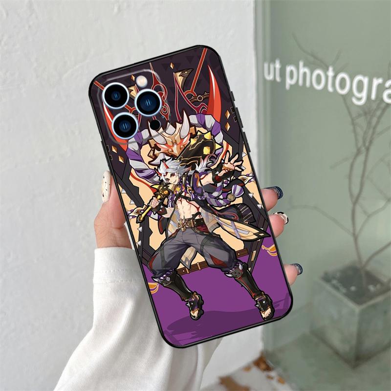 

Genshin Impact Arataki Itto Silicone Soft Case For iPhone 17 Air 11 14 16 15 Pro Max 12 13 Mini 16 Plus 16e Back Cover iPhone 16